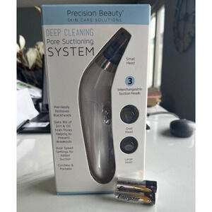 PRECISION BEAUTY Deep Cleansing Pore BLACKHEAD Suctioning System 3HEAD w/Battery